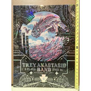 24”X18” FOIL Trey Anastasio 2021 Poster Print Signed! #6/40 Zeb Love  Pittsburgh